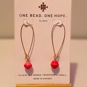 Earrings One bead One Hope NWT
